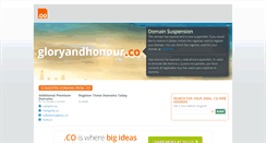 Desktop Screenshot of gloryandhonour.co